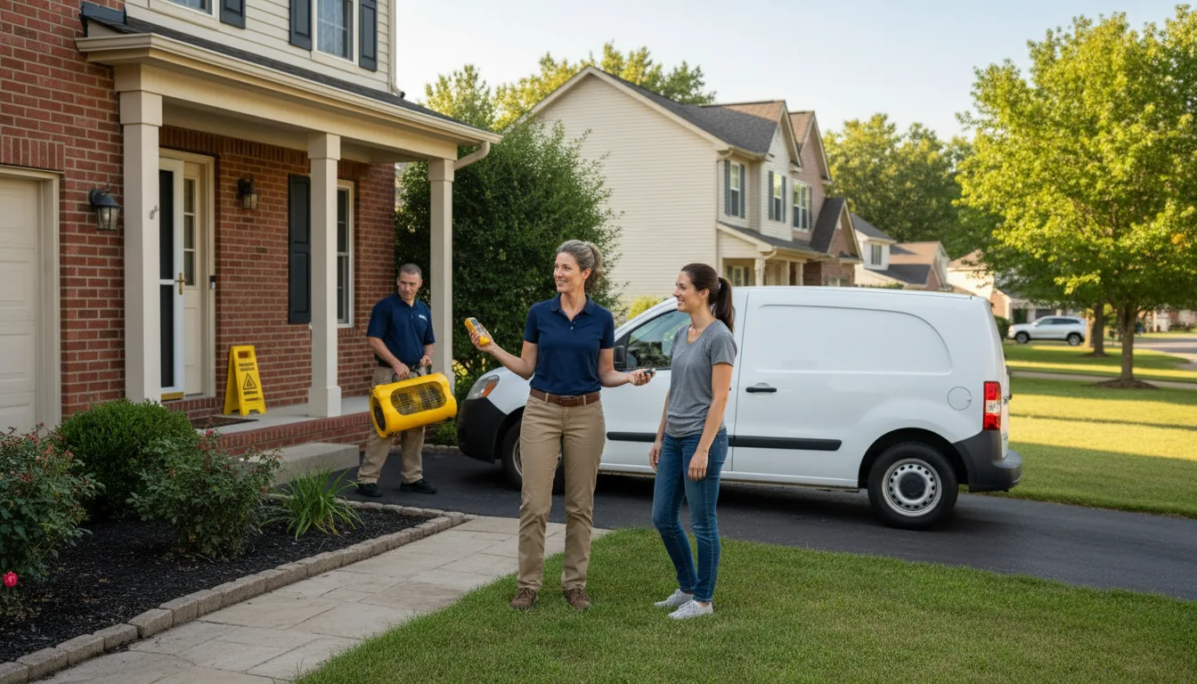 Residential water damage restoration in Ford City, PA